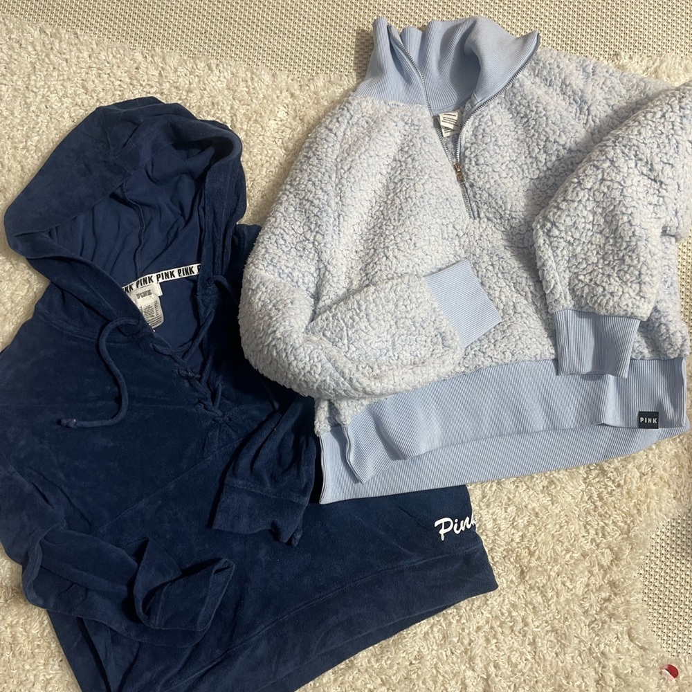 Victoria's Secret PINK Zip-Up Hoodie bundle
